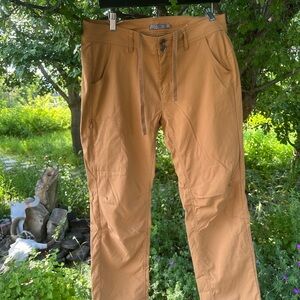 Prana Yellow Straight Leg Pants Casual Comfort